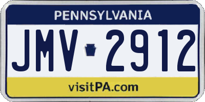 PA license plate JMV2912