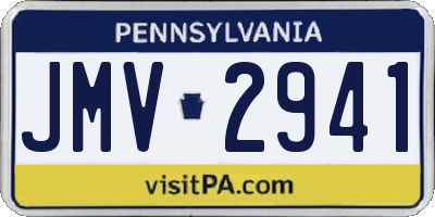PA license plate JMV2941
