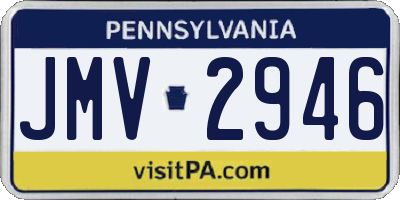 PA license plate JMV2946