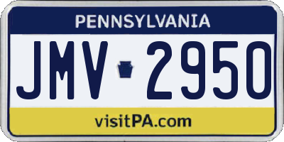 PA license plate JMV2950