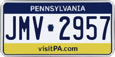 PA license plate JMV2957