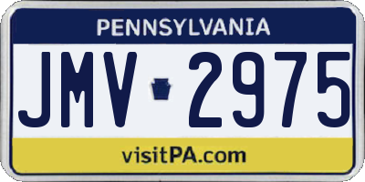 PA license plate JMV2975