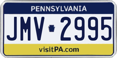 PA license plate JMV2995