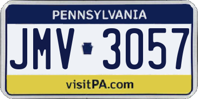 PA license plate JMV3057