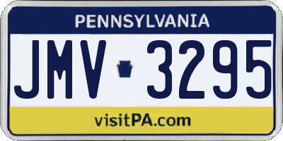 PA license plate JMV3295