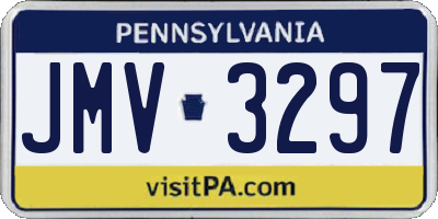 PA license plate JMV3297
