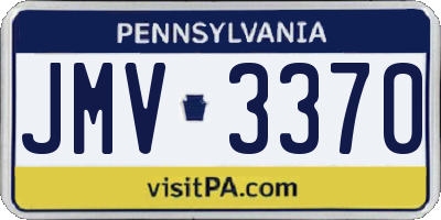 PA license plate JMV3370