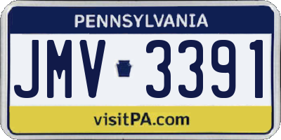 PA license plate JMV3391
