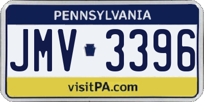 PA license plate JMV3396