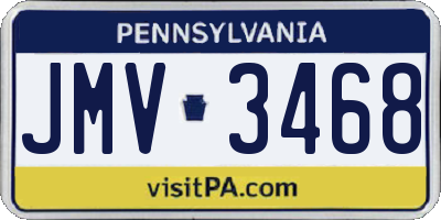 PA license plate JMV3468