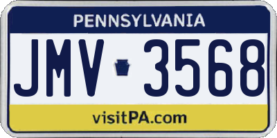 PA license plate JMV3568