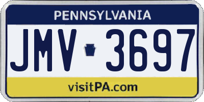 PA license plate JMV3697