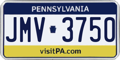 PA license plate JMV3750