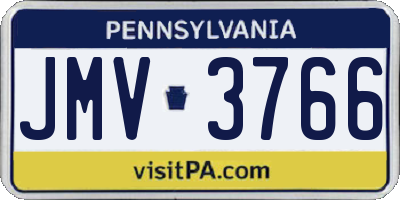 PA license plate JMV3766