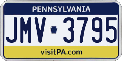 PA license plate JMV3795