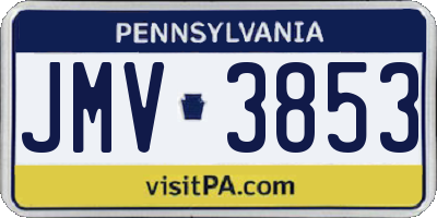 PA license plate JMV3853
