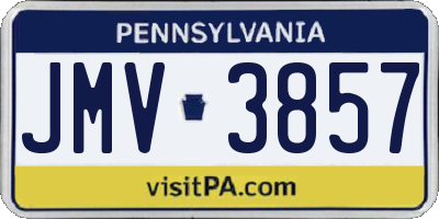 PA license plate JMV3857