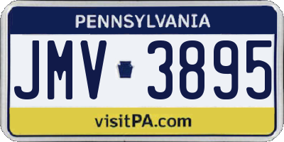 PA license plate JMV3895