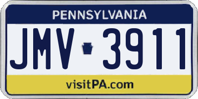 PA license plate JMV3911