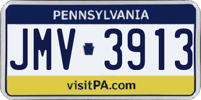 PA license plate JMV3913