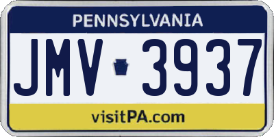 PA license plate JMV3937
