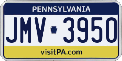 PA license plate JMV3950