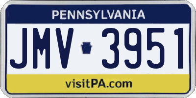 PA license plate JMV3951