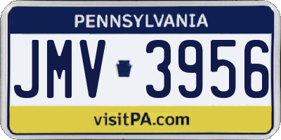 PA license plate JMV3956