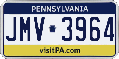 PA license plate JMV3964