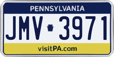 PA license plate JMV3971