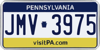 PA license plate JMV3975