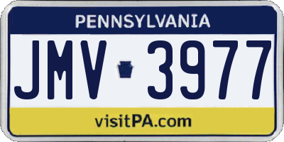 PA license plate JMV3977