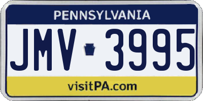 PA license plate JMV3995