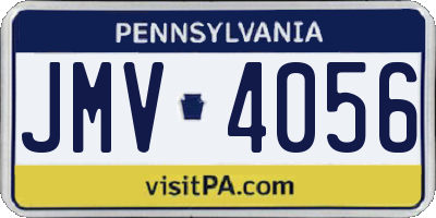 PA license plate JMV4056