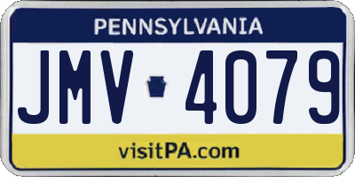 PA license plate JMV4079