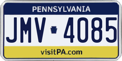 PA license plate JMV4085