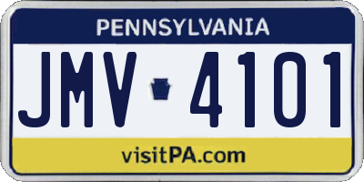 PA license plate JMV4101