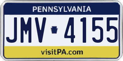 PA license plate JMV4155