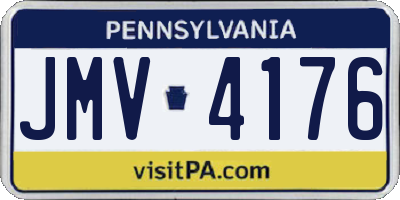 PA license plate JMV4176