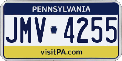 PA license plate JMV4255