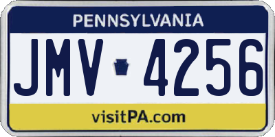 PA license plate JMV4256