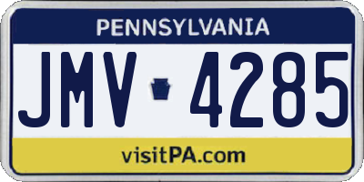 PA license plate JMV4285