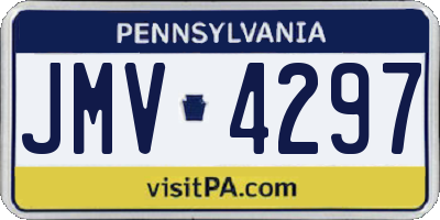 PA license plate JMV4297