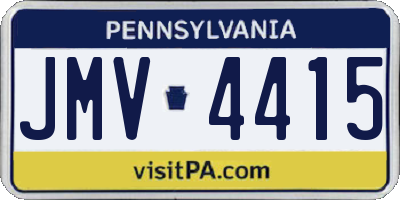 PA license plate JMV4415