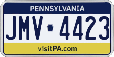 PA license plate JMV4423