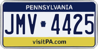 PA license plate JMV4425