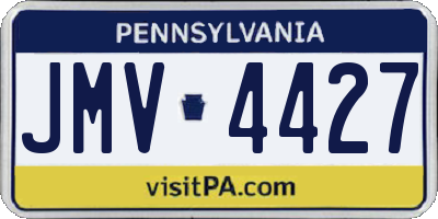 PA license plate JMV4427