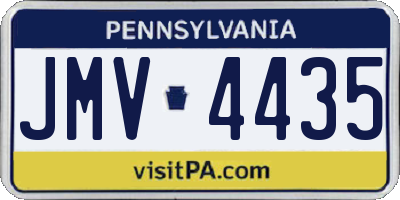 PA license plate JMV4435