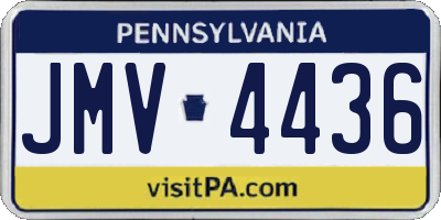PA license plate JMV4436