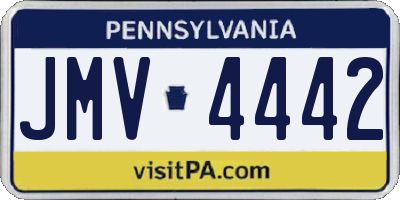 PA license plate JMV4442